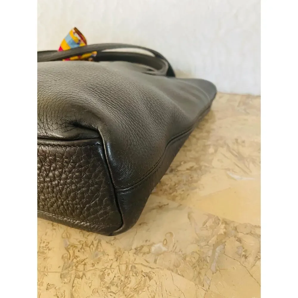 Vintage COACH Sonoma Leather Bag Black Pebble Shoulder Purse G9P-6810 Pocket
